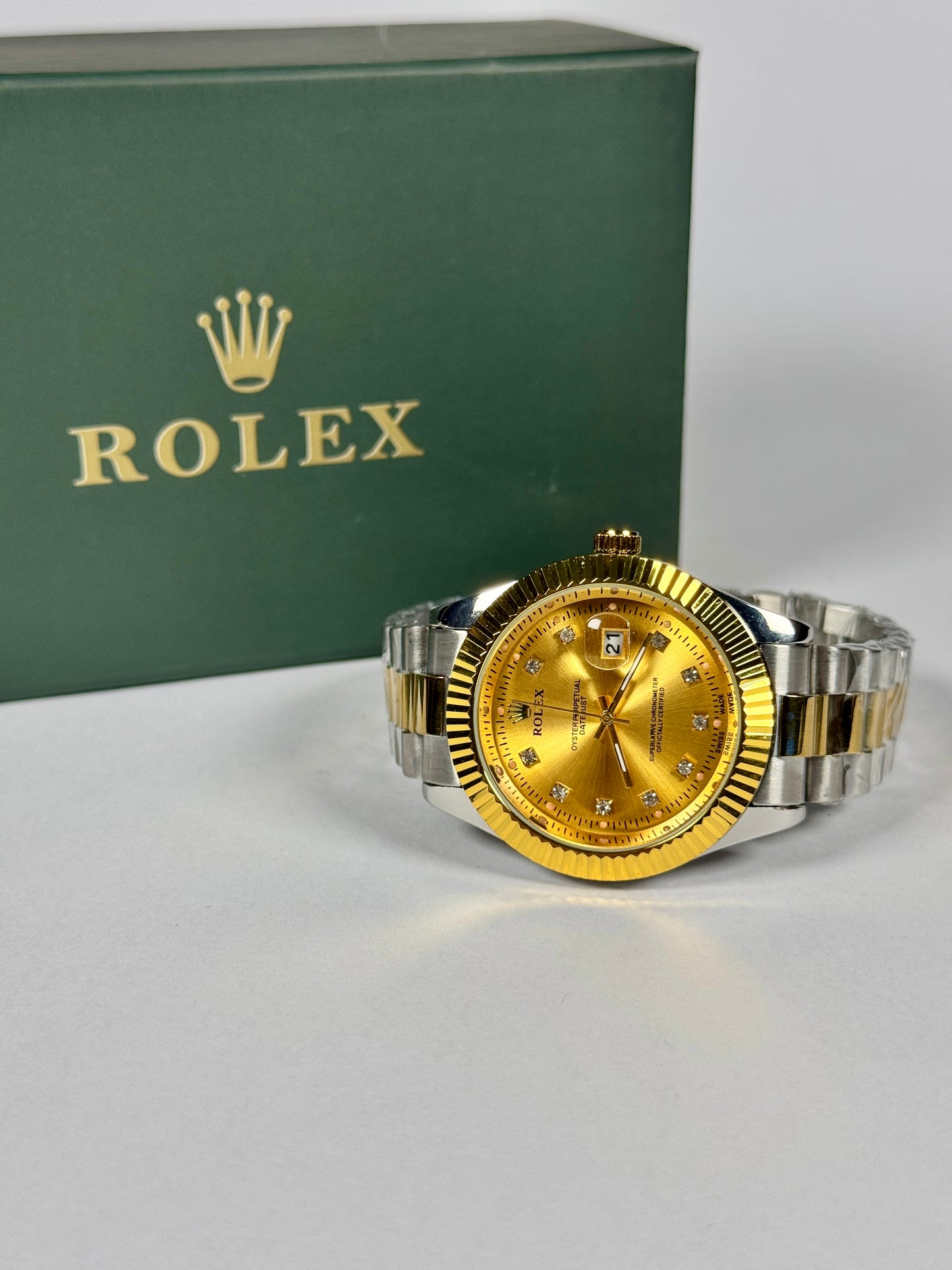 RLX Gold n Silver Watch For Men
