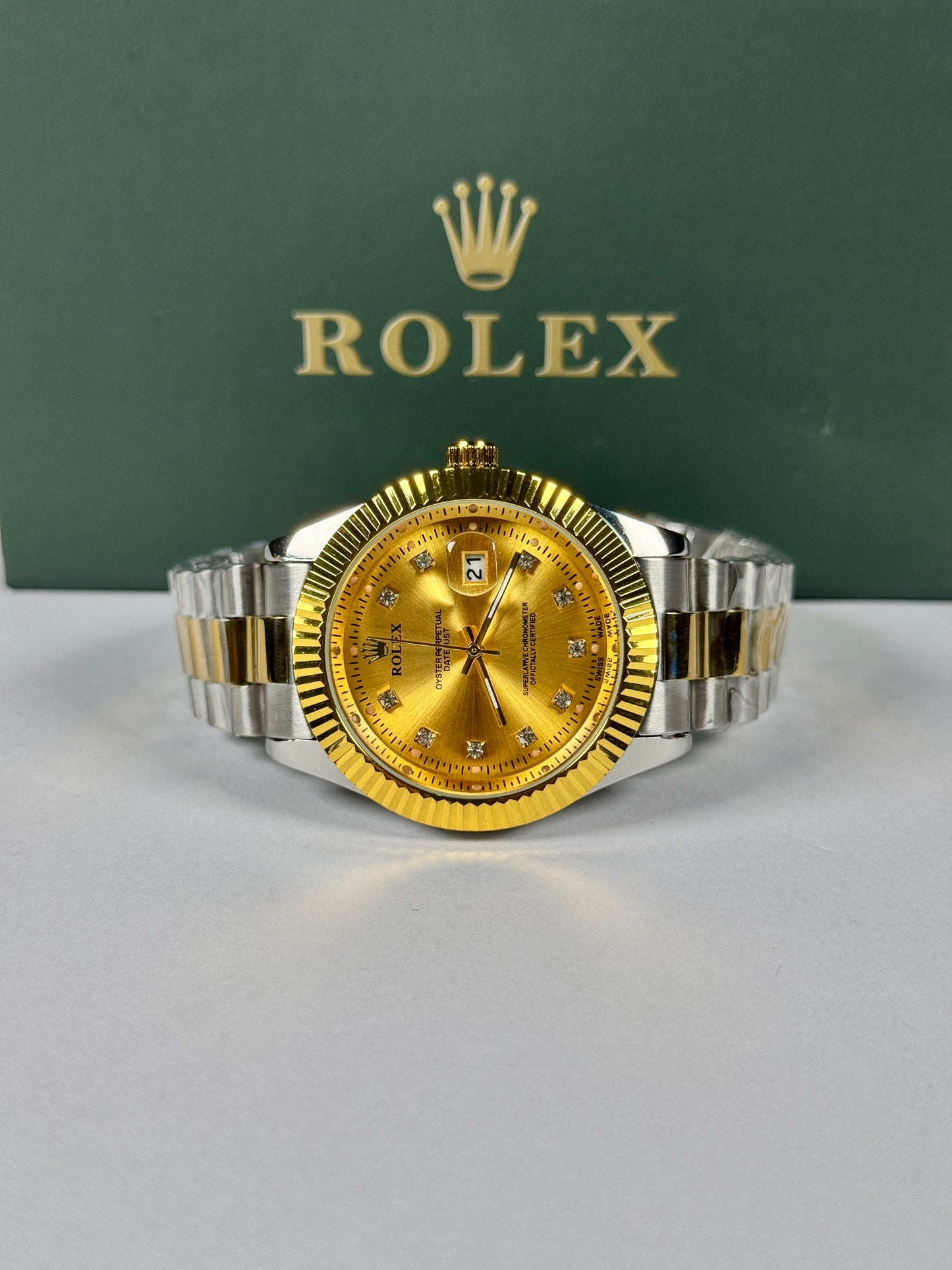 RLX Gold n Silver Watch For Men