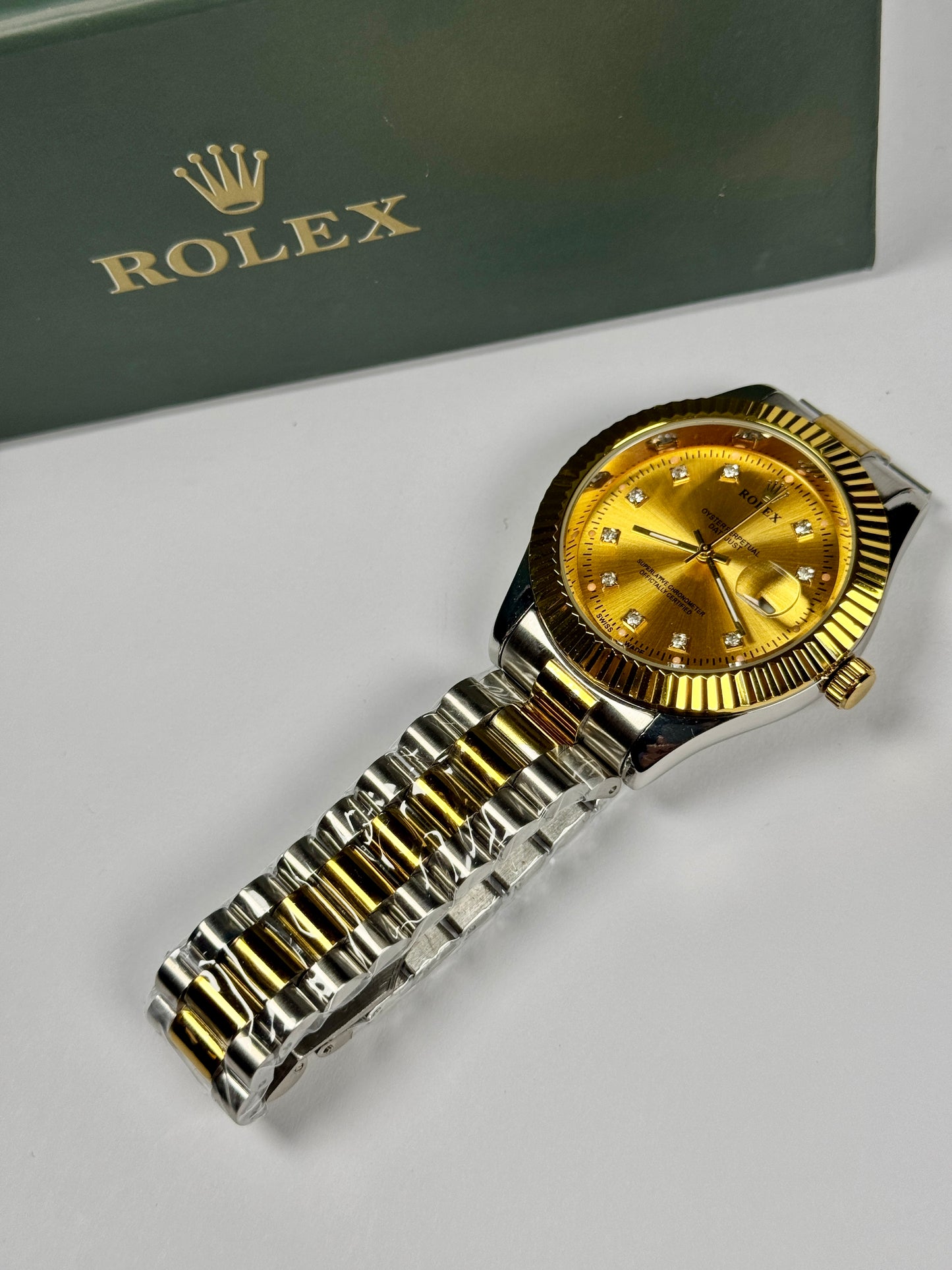 RLX Gold n Silver Watch For Men